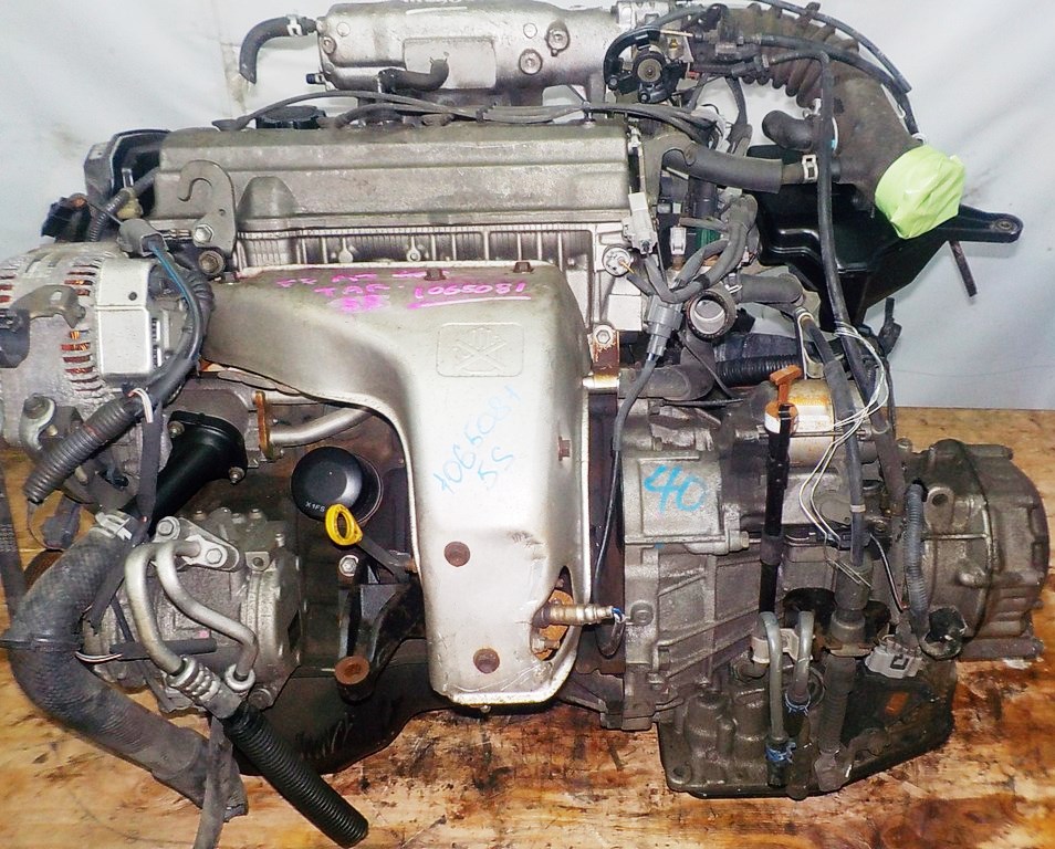 Двигатель Toyota 5S-FE - 1065081 AT A541F FF 4WD Gracia коса+комп 2
