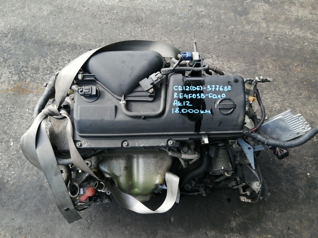 Двигатель Nissan CR12-DE - 377688 AT RE4FO3B FQ40 FF AK12 18 000 km коса+комп 2