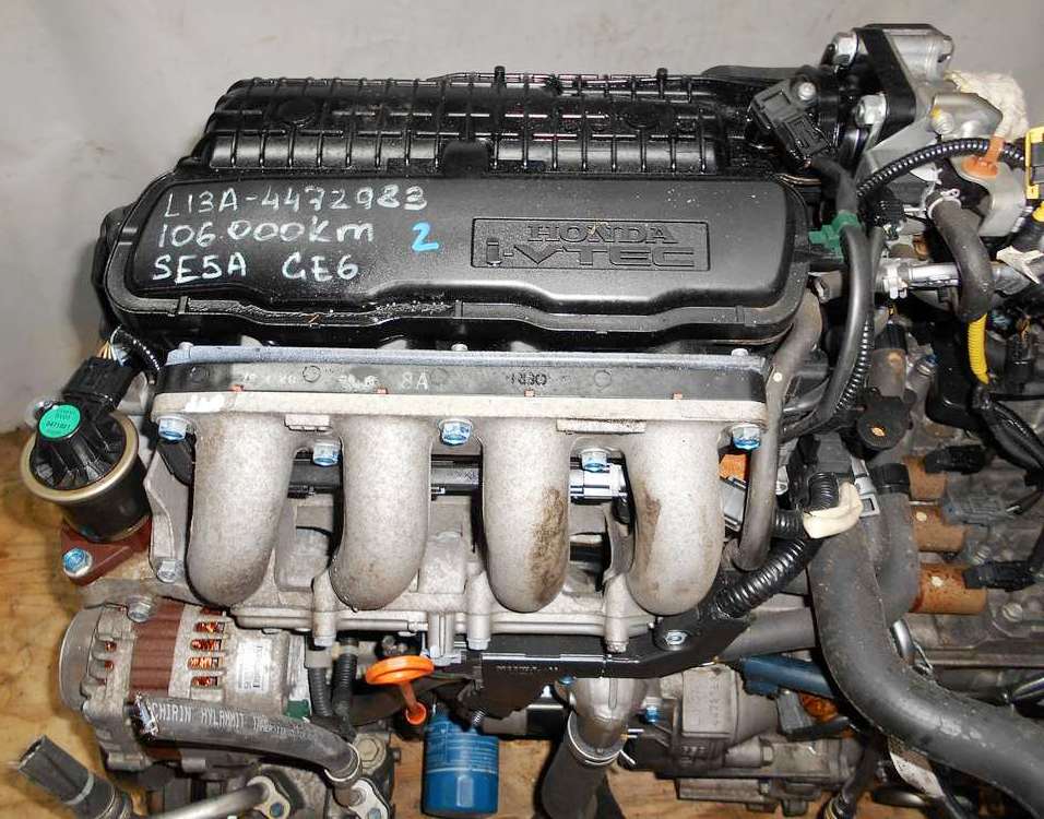 Двигатель Honda L13A - 4472983 CVT SE5A FF GE6 106 000 km коса+комп, нет выпускного коллектора 2
