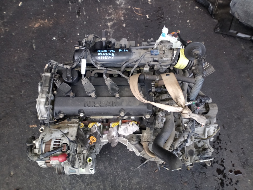 Двигатель Nissan QR25-DE - 056824A AT RE4F04B FF RC24 144 500 km коса+комп 2