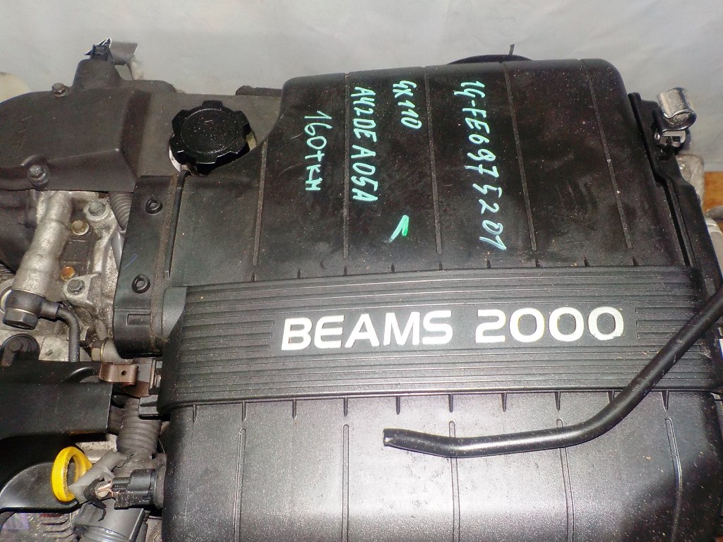 Двигатель Toyota 1G-FE - 6975201 AT 03-70LS A42DE-A05A FR GX110 BEAMS 160 000 km коса+комп 2