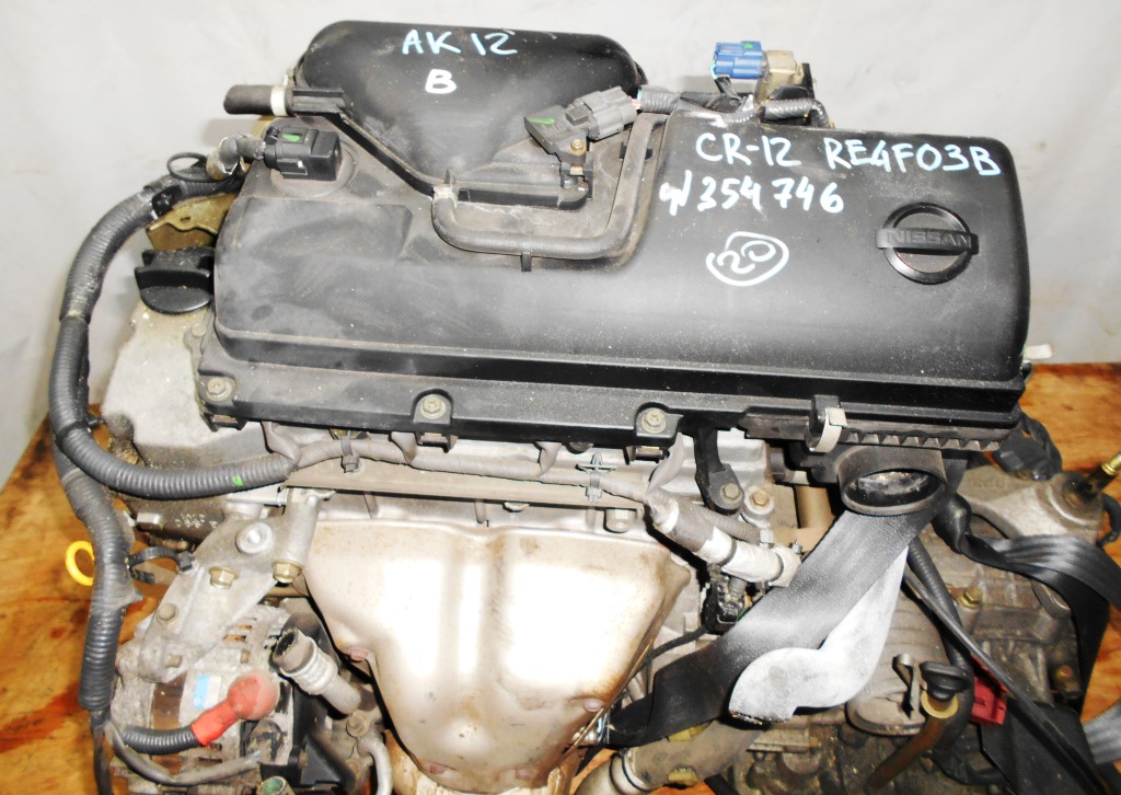Двигатель Nissan CR12-DE - 354746 AT RE4F03B FF AK12 115 000 km коса+комп 2