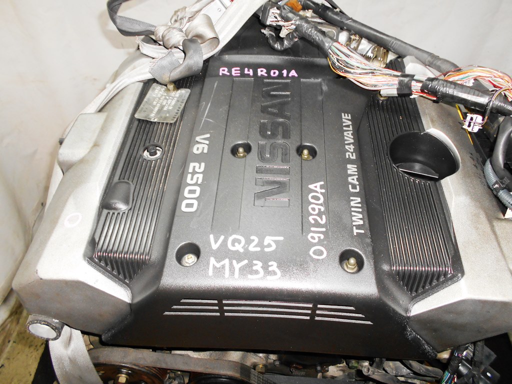 Двигатель Nissan VQ25-DE - 091290A AT RE4R01A FR MY33 110 000 km коса+комп 2