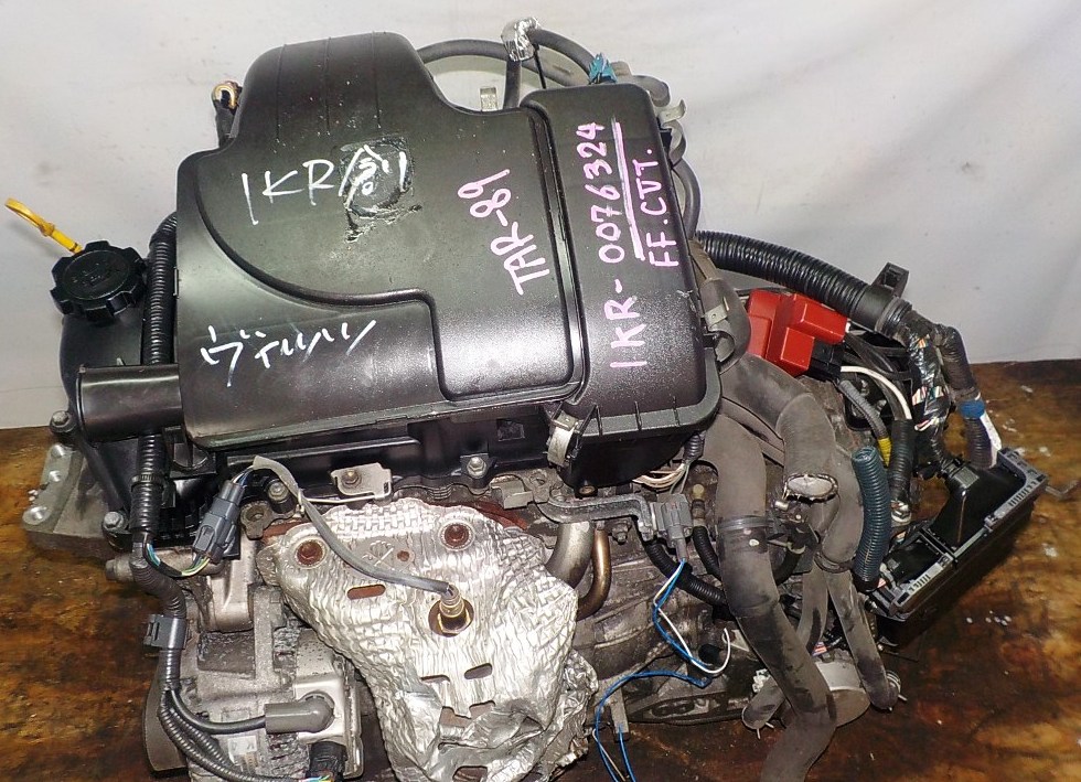 Двигатель Toyota 1KR-FE - 0076324 CVT K410-04A FF KSP90 коса+комп 2