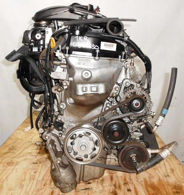 Двигатель Toyota 1KR-FE - 0824650 AT A4B-D-02A FF KGC10 126 000 km коса+комп 3