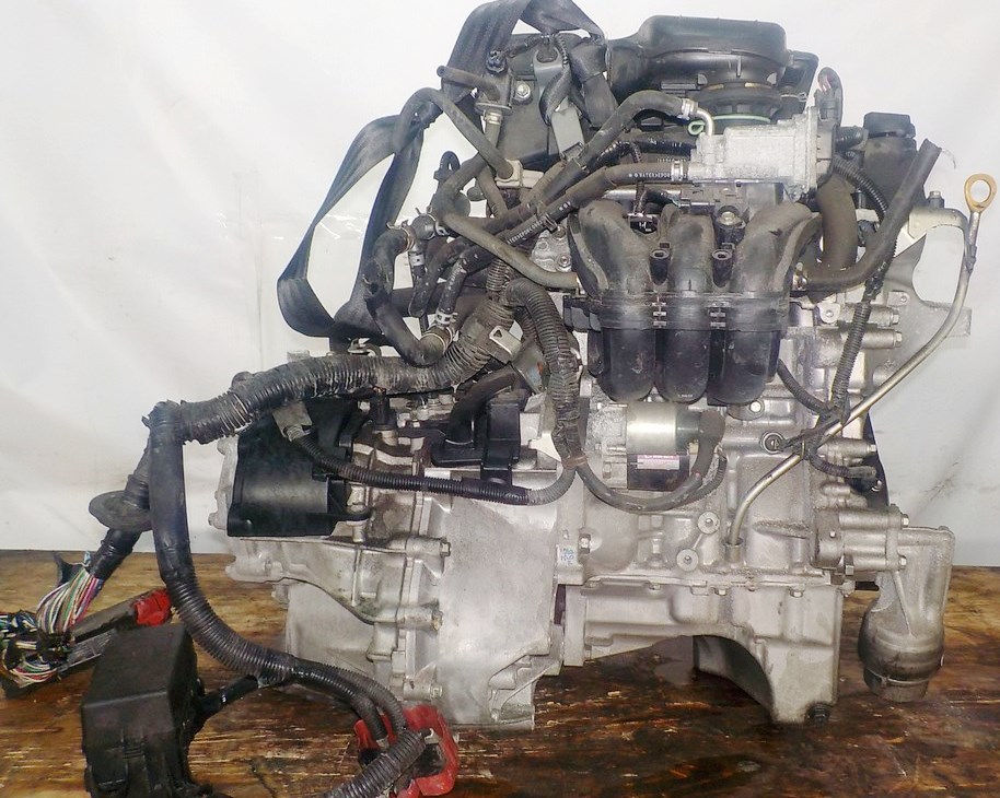 Двигатель Toyota 1KR-FE - 1154079 CVT B101A FF KGC30 коса+комп 4
