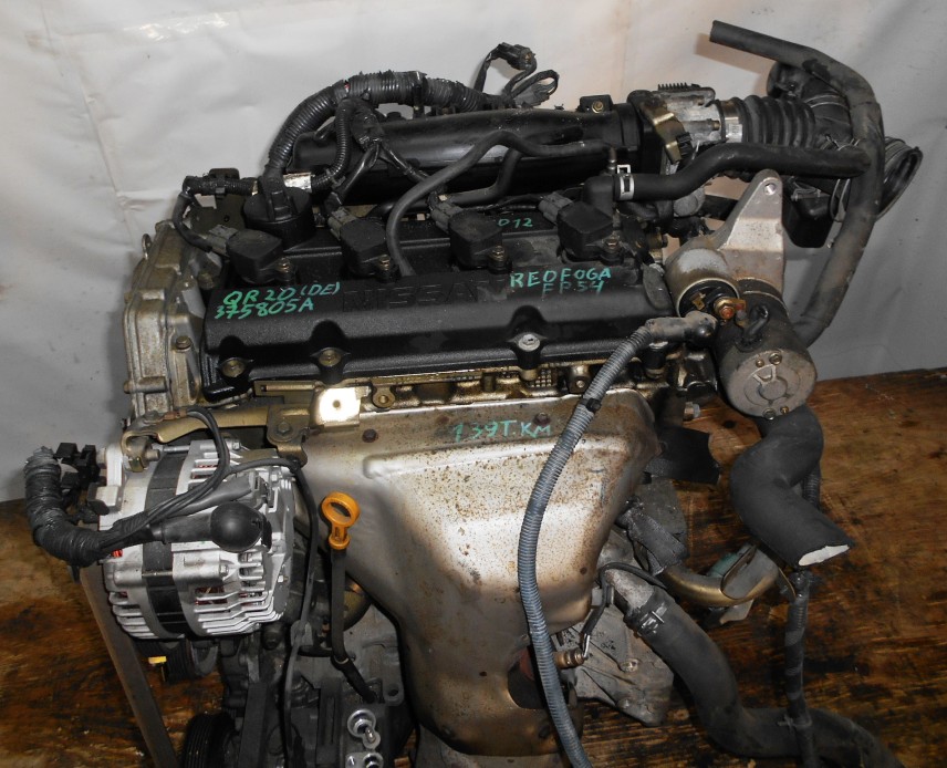 Двигатель Nissan QR20-DE - 375805A CVT RE0F06A FP54 FF TP12 139 000 km коса+комп 2