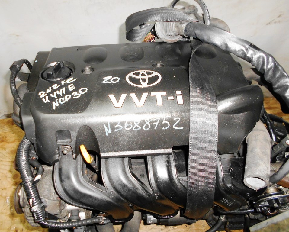 Двигатель Toyota 2NZ-FE - 3688752 AT U441E FF NCP30 коса+комп, без датчика скорости 2
