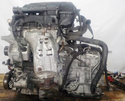 Двигатель Toyota 1KR-FE - 1154079 CVT B101A FF KGC30 коса+комп 1