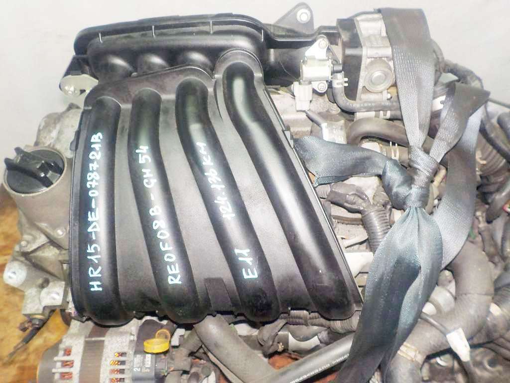 Двигатель Nissan HR15-DE - 078721B CVT RE0F08B GH54 FF E11 124 136 km коса+комп 2