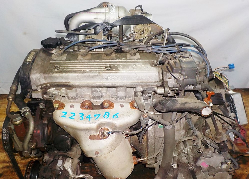 Двигатель Toyota 4E-FE - 2234786 AT A244F FF 4WD коса+комп, брак компа 2