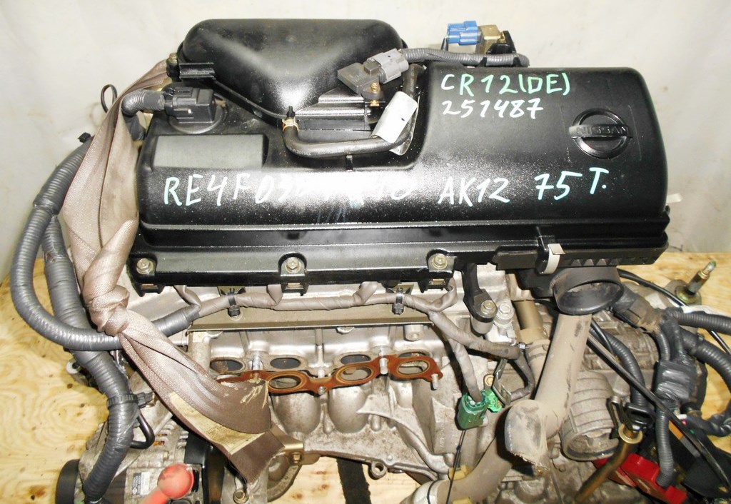 Двигатель Nissan CR12-DE - 251487 AT RE4F03B FQ40 FF AK12 75 000 km коса+комп 6