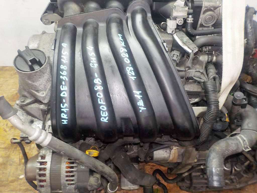 Двигатель Nissan HR15-DE - 368115A CVT RE0F08B GH54 FF YZ11 128 028 km коса+комп 2
