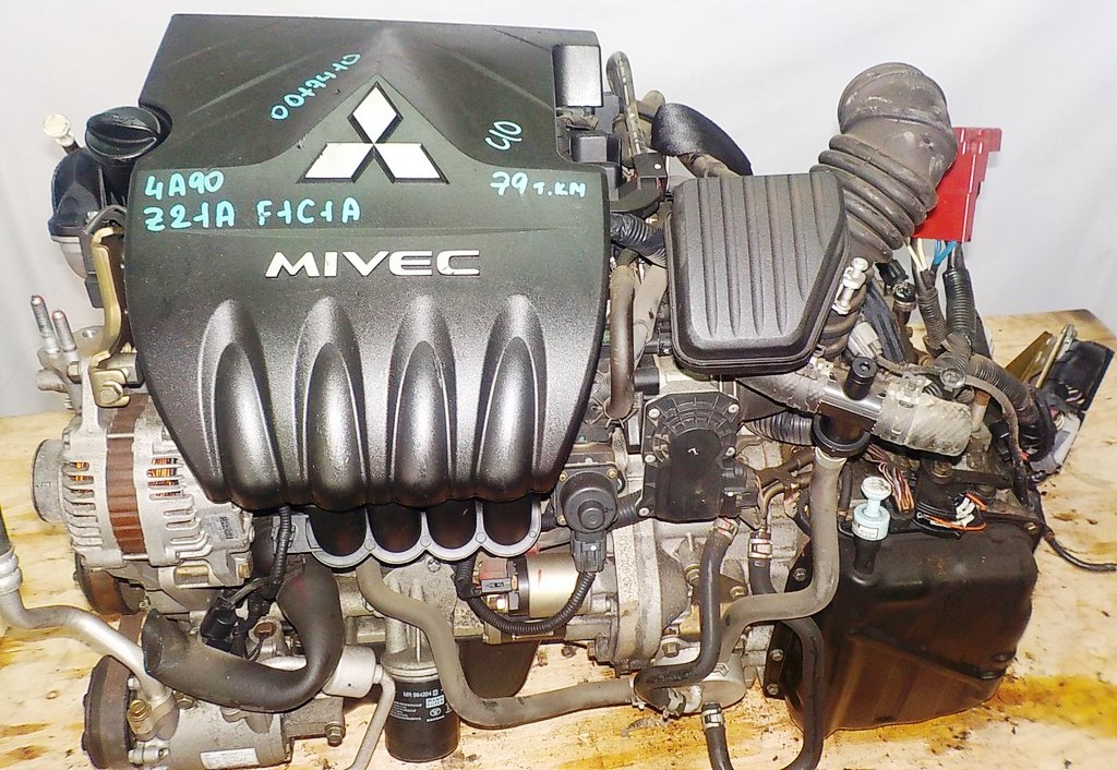 Двигатель Mitsubishi 4A90 - 0017410 CVT F1C1A FF Z21A 79 000 km коса+комп 2