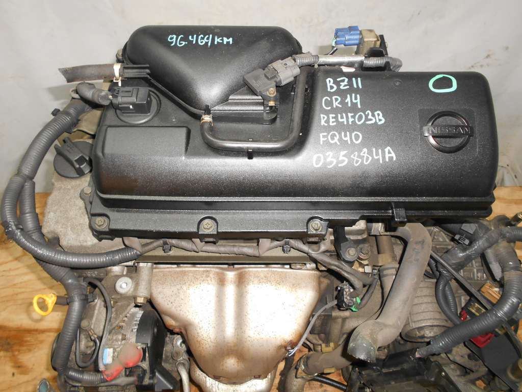Двигатель Nissan CR14-DE - 035884A AT RE4F03B FQ40 FF BZ11 96 000 km коса+комп 2